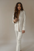 Mila Ivory Satin Blazer