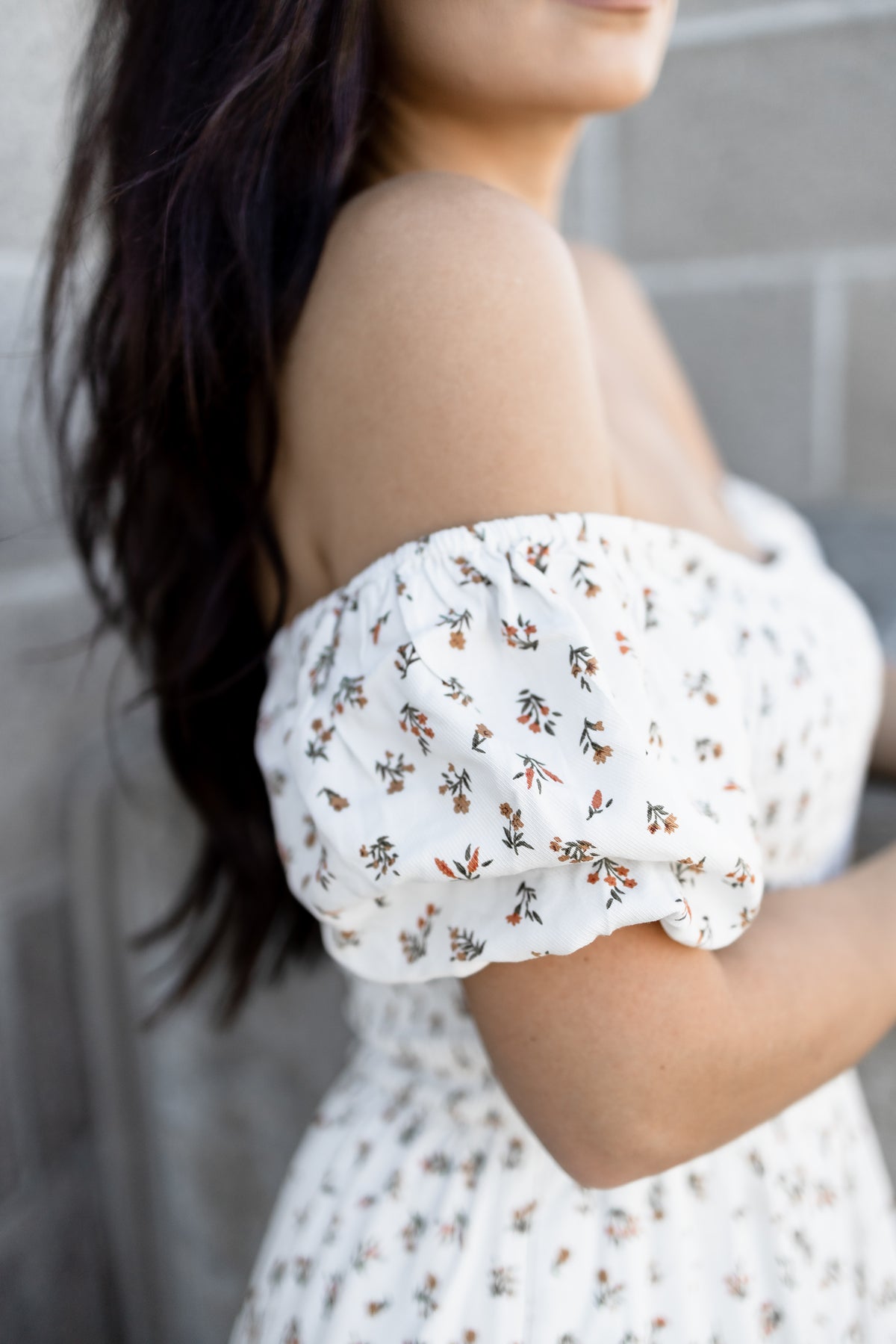 Autumn florals mid length maxi