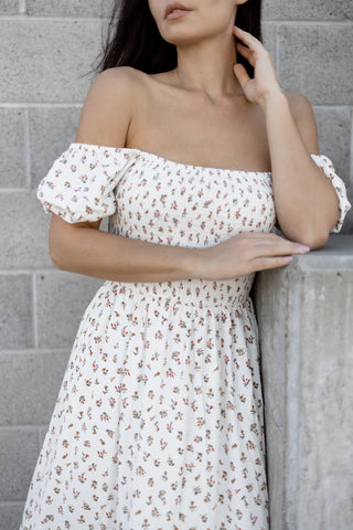 Autumn florals mid length maxi