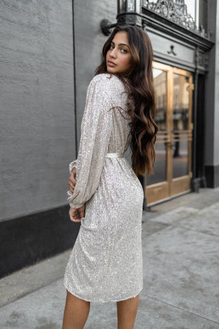 Holiday sequin wrap midi Small Holiday sequin wrap midi Small