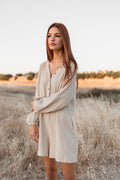 Stone gauze romper