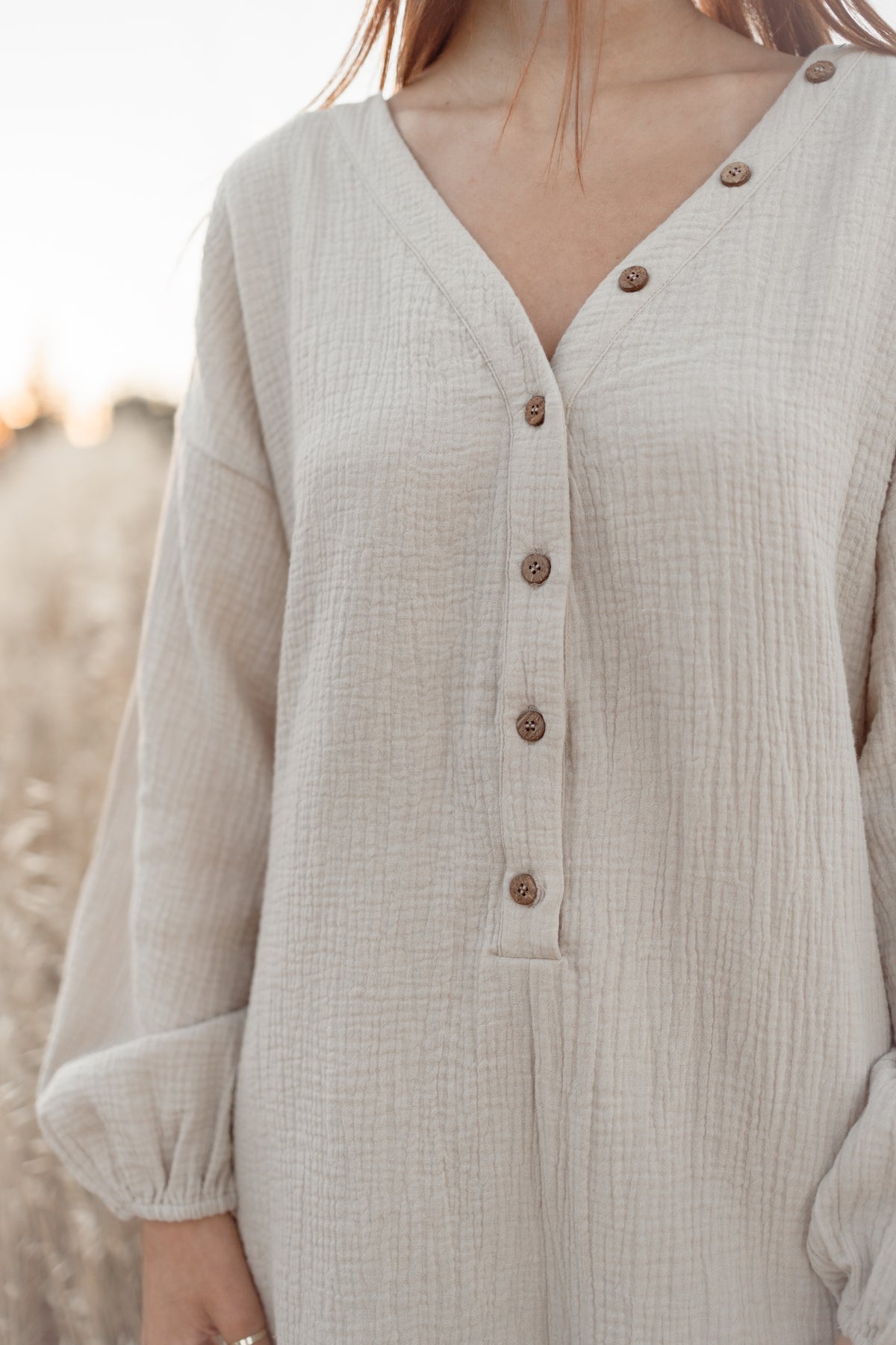 Stone gauze romper