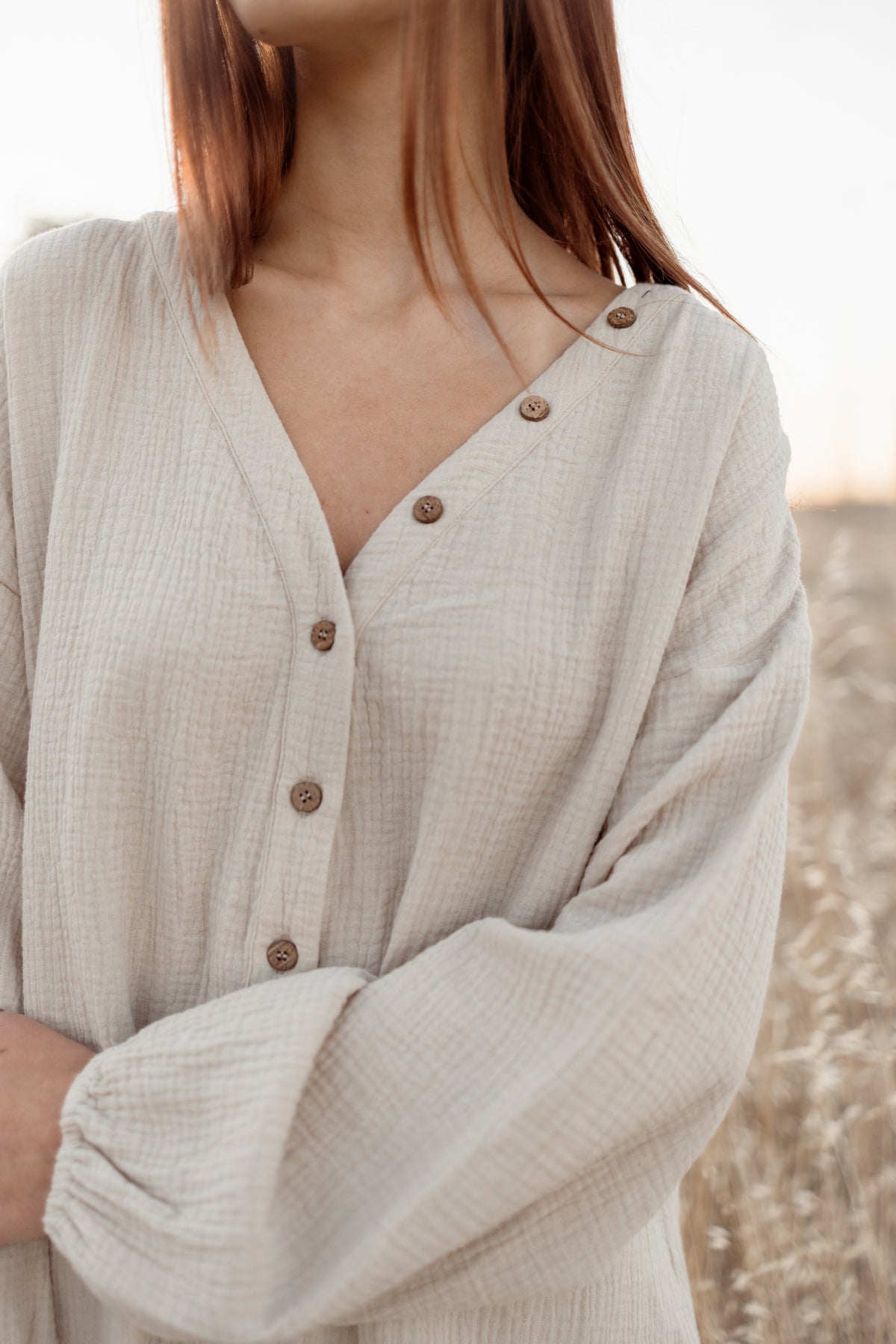 Stone gauze romper
